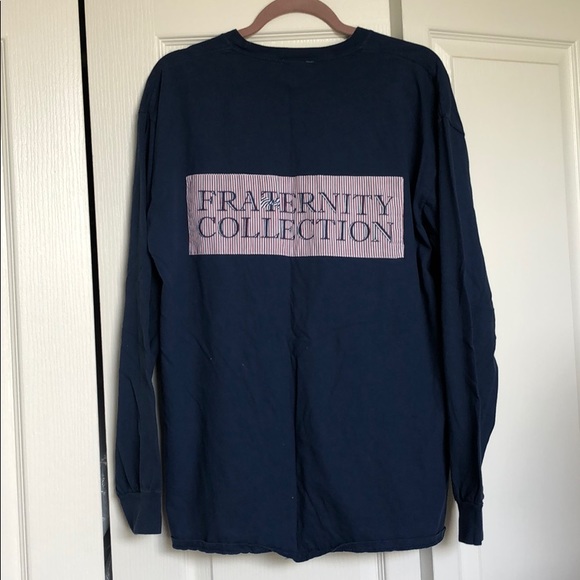 Fraternity Collection Tops - Fraternity Collection Long Sleeve T Shirt Navy